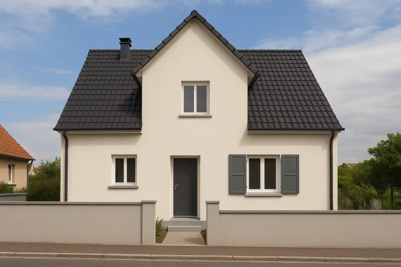 Entoilage façades et enduit taloché avec finitions Sto et peinture extérieure complète à Molsheim (67120) près de Strasbourg